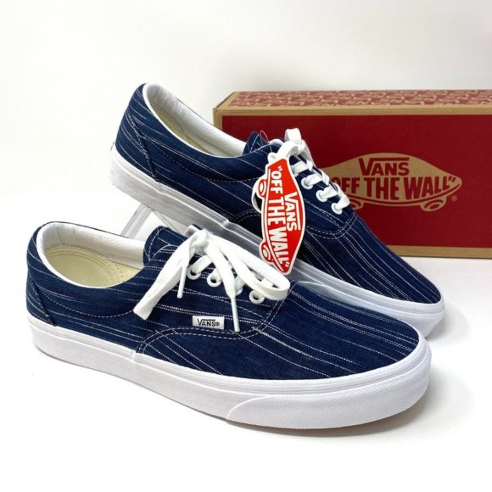 💖MEGA SALE💖VANS Era Suiting Blue Navy Stripes Casual Textile Men's VN0A4U392RI - Picture 11 of 11